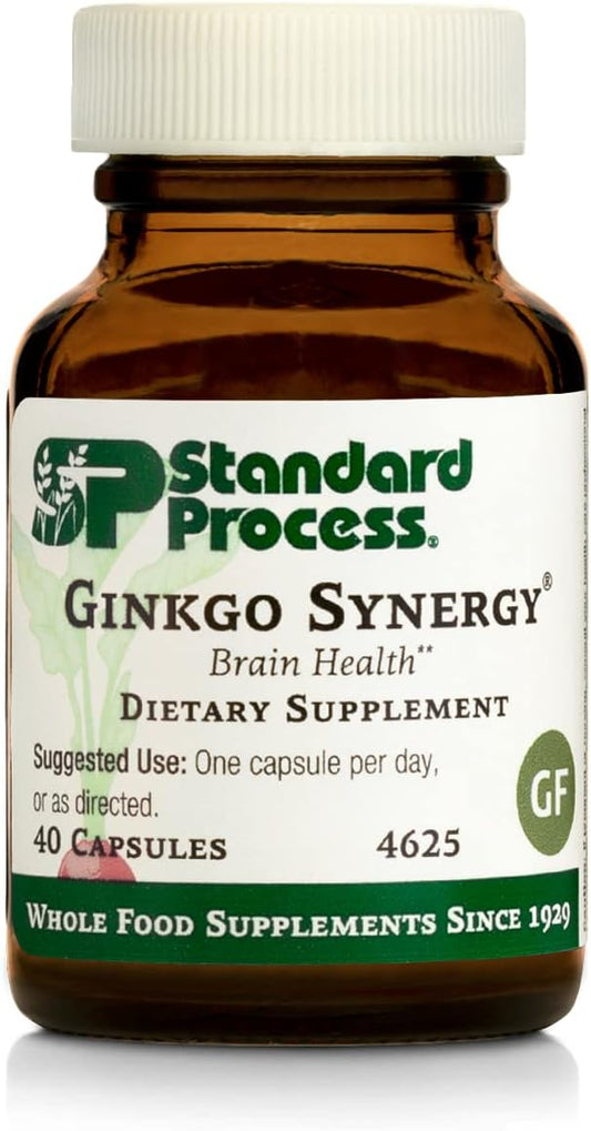 Whole Food Brain Health Supplement with Ginkgo & Grapeseed Extract - 40 Capsules by Standard Process Inc.