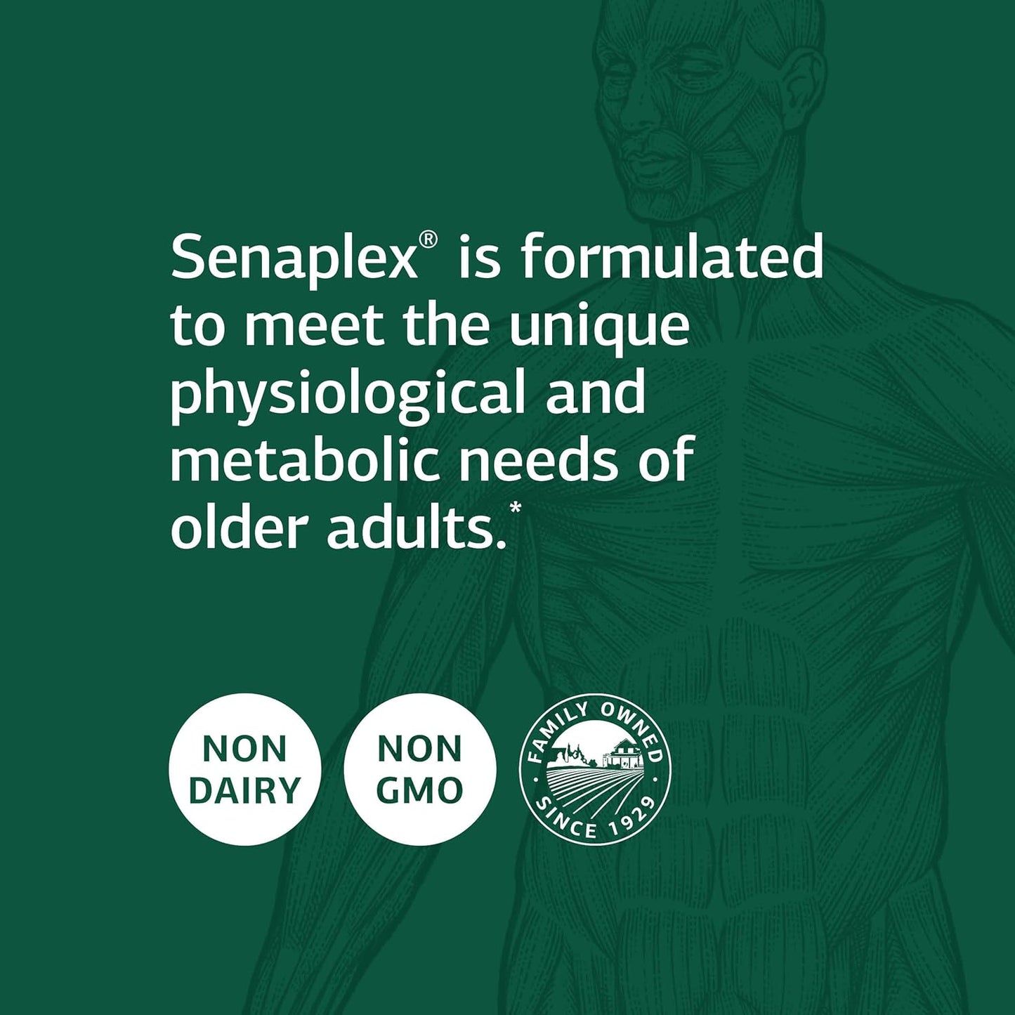 Whole Food Cognitive Health Supplement - Standard Process Senaplex - Supports Nervous System and Brain Function - 90 Capsules