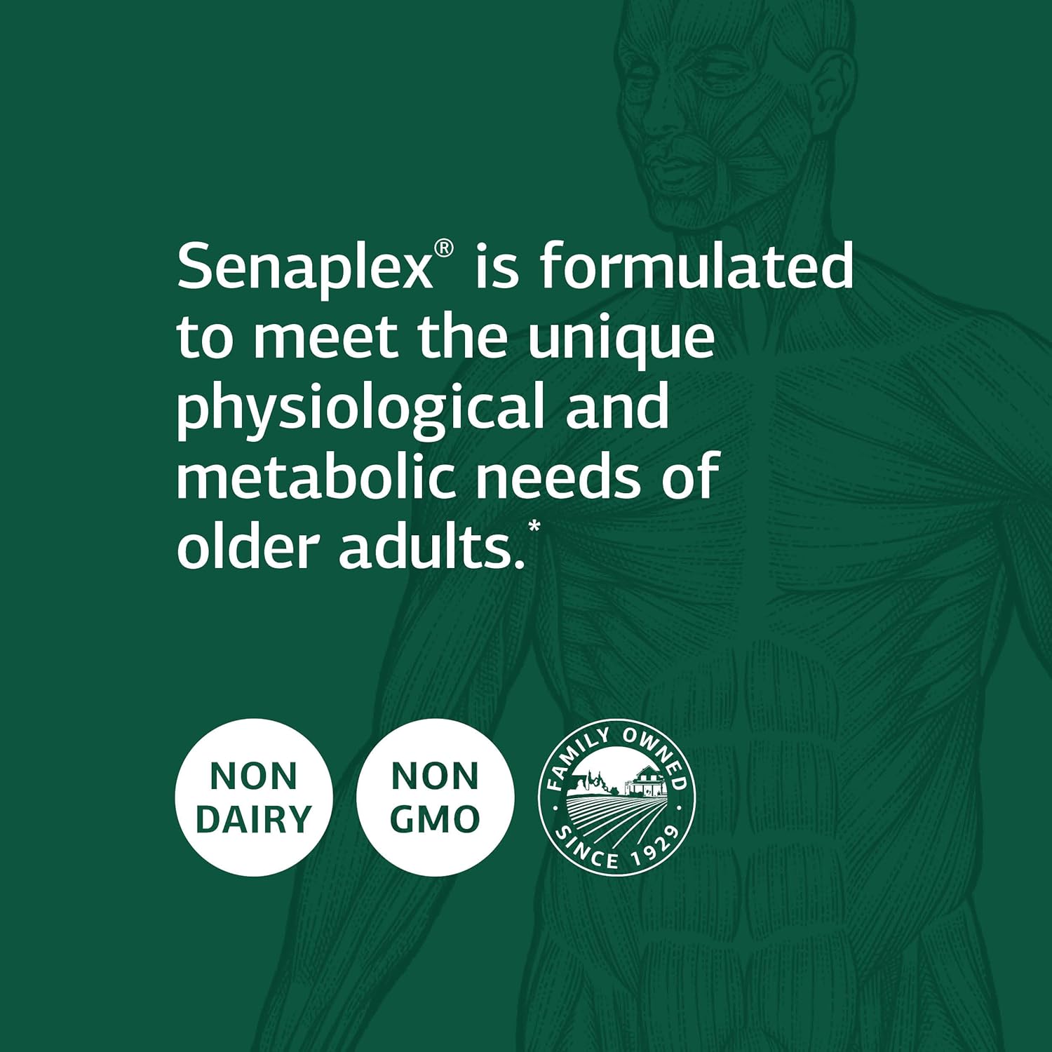 Whole Food Cognitive Health Supplement - Standard Process Senaplex - Supports Nervous System and Brain Function - 90 Capsules