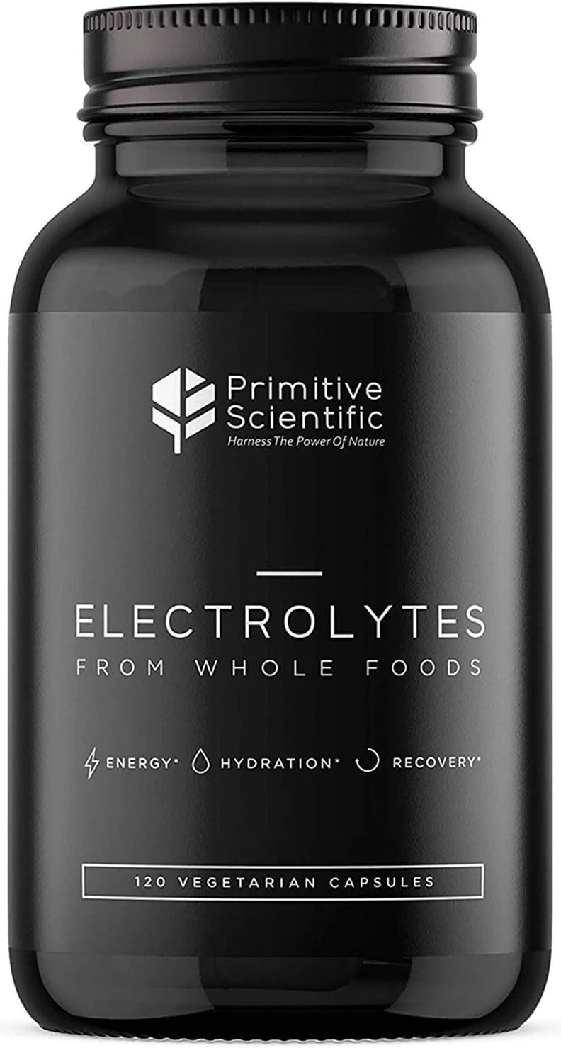 Whole Food Electrolyte Tablets with Magnesium, Zinc, Calcium, Potassium - Energy, Hydration, Rejuvenation - 120ct