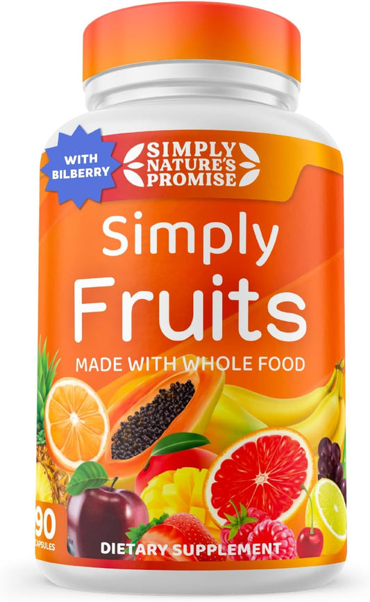 Whole Food Superfoods Fruit Capsules - 90 Capsules, 25 Fruits, Soy Free