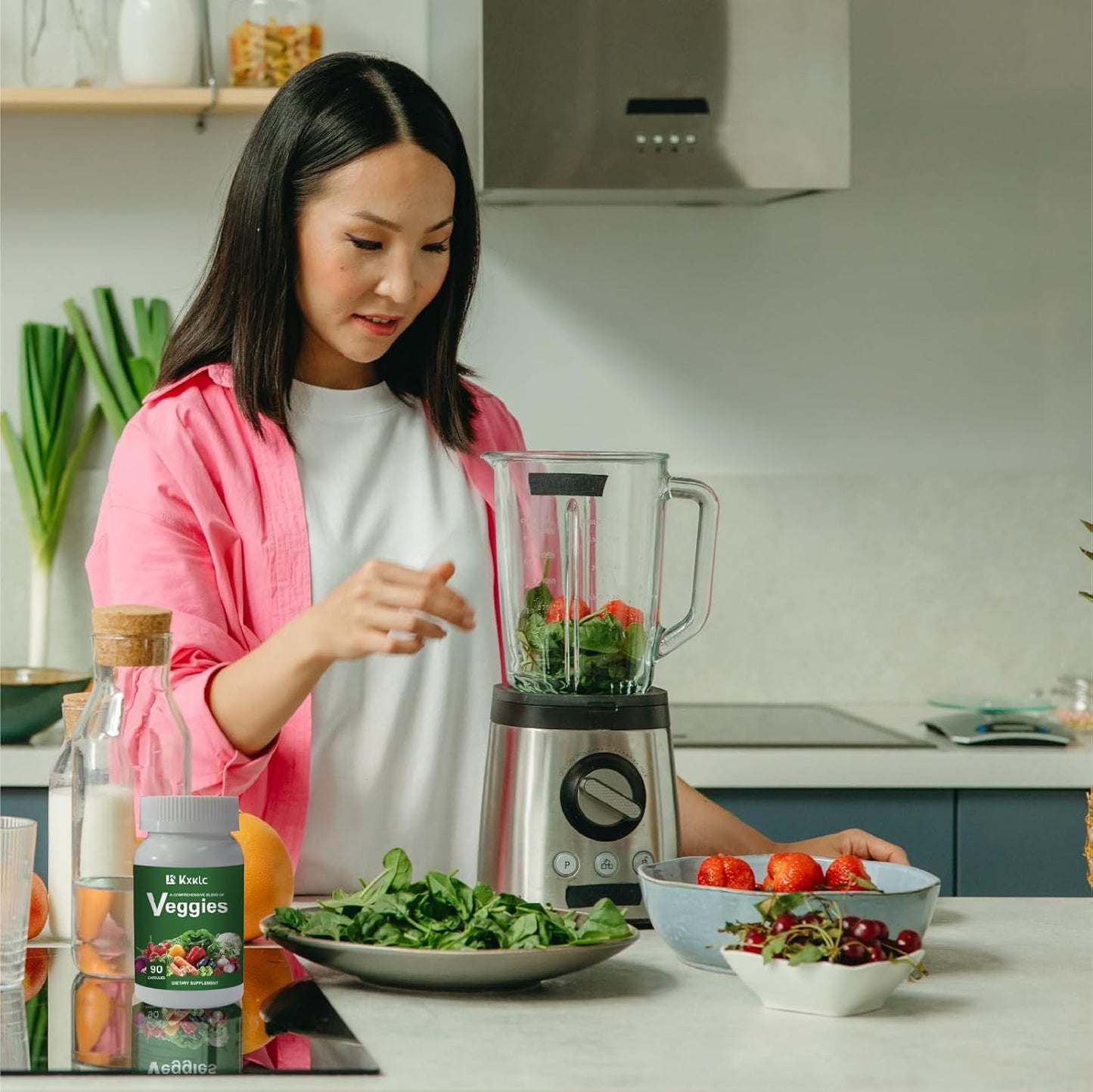 Whole Food Supplement with Super-Food Vegetables - 90 Veggie Capsules for Women, Men, and Kids - High Vitamins & Minerals - 2 Pack