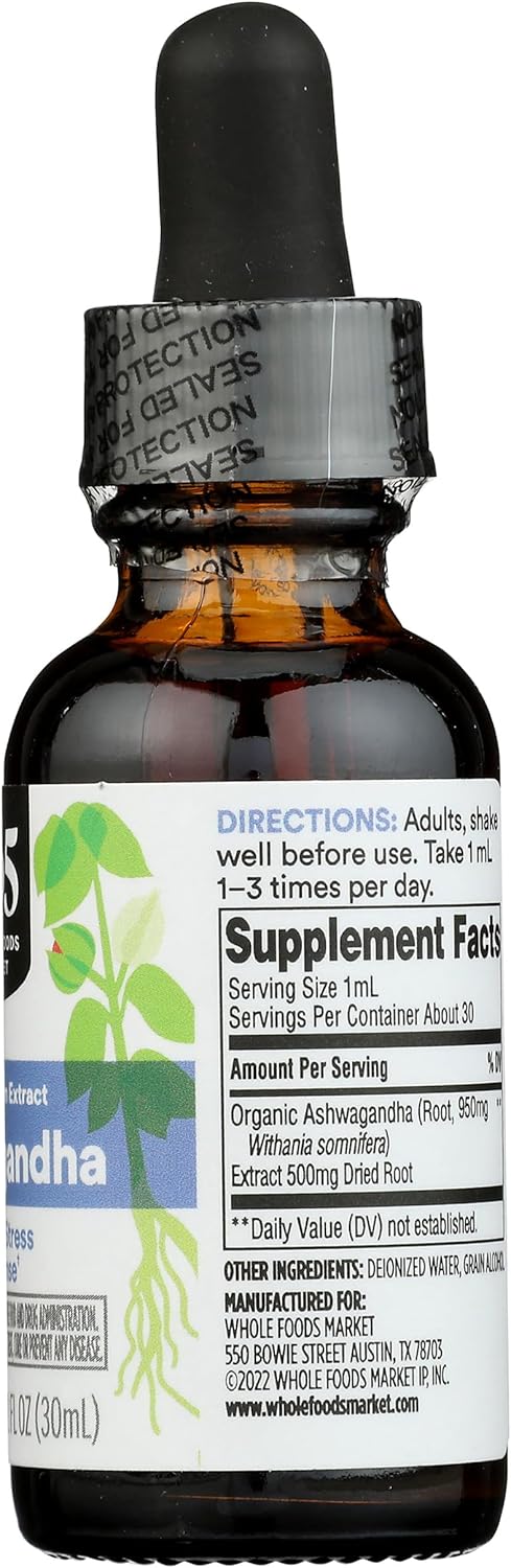 Whole Foods Market 365 Ashwagandha Full Spectrum Extract - Promotes Healthy Stress Response - 1 Fl Oz