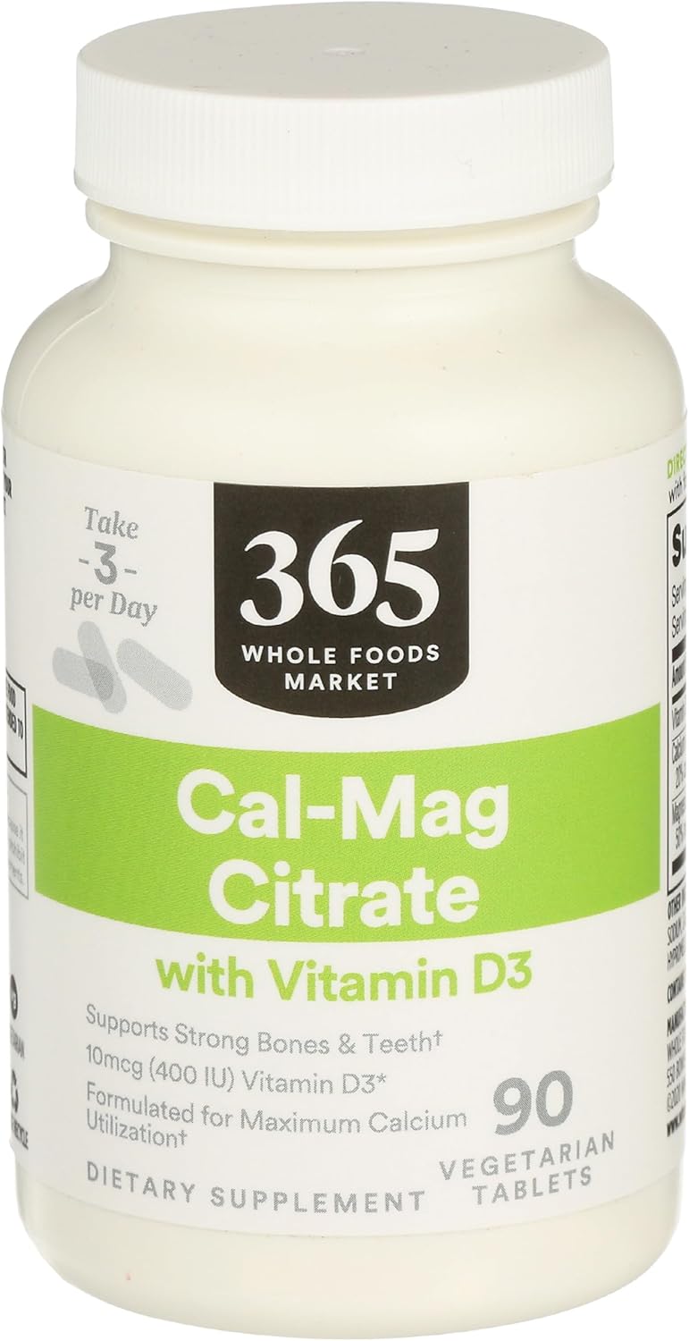 Whole Foods Market 365 Calcium Magnesium Citrate with D3 - 90 Tablets