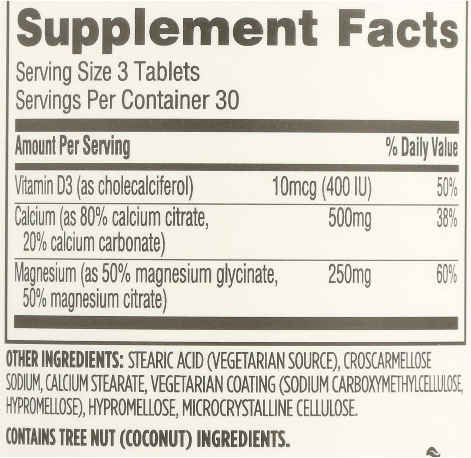 Whole Foods Market 365 Calcium Magnesium Citrate with D3 - 90 Tablets