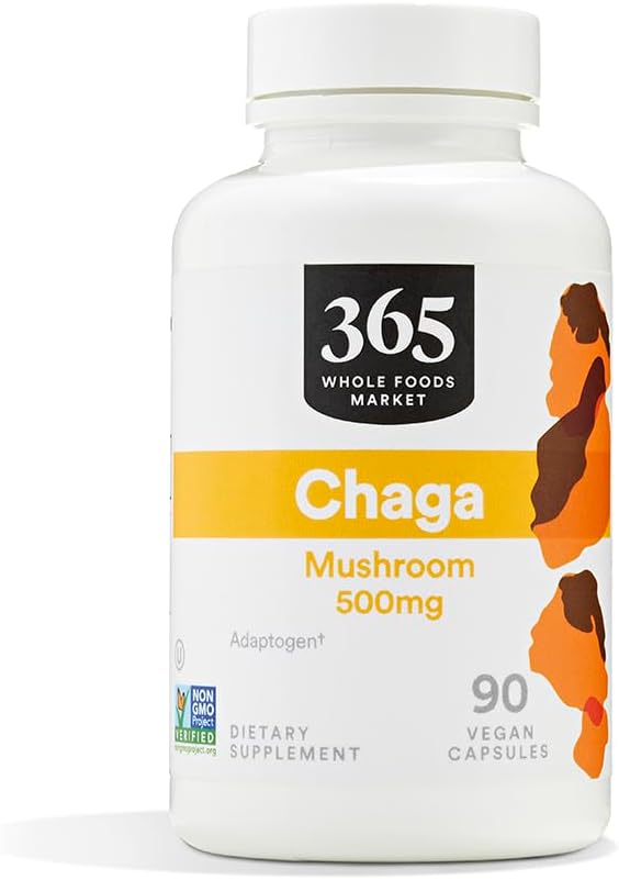 Whole Foods Market 365 Chaga Mushroom Capsules, 90 Count Bottle