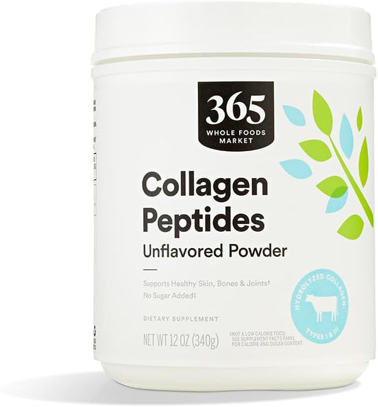 Whole Foods Market 365 Collagen Peptides Protein Powder Unflavored 12oz - High-Quality Supplement