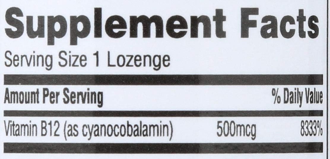 Whole Foods Market 365 Everyday Value Vitamin B12 500mcg Lozenges - 100 Count