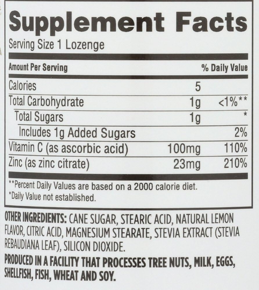 Whole Foods Market 365 Everyday Value Zinc Lozenges with Vitamin C - 90 Count