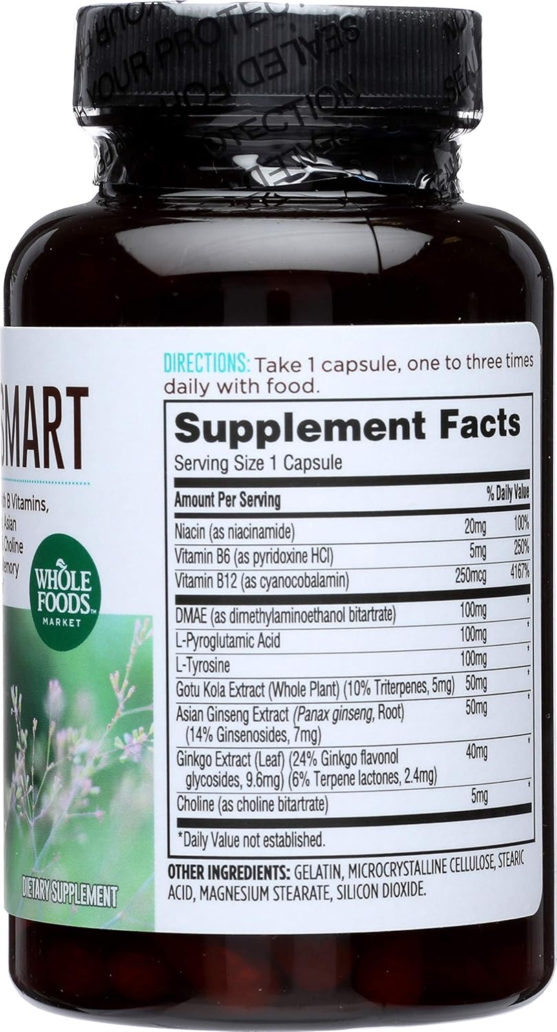 Whole Foods Market 365 Ginkgo Biloba Capsules - Cognitive Support Supplement, 120 Count