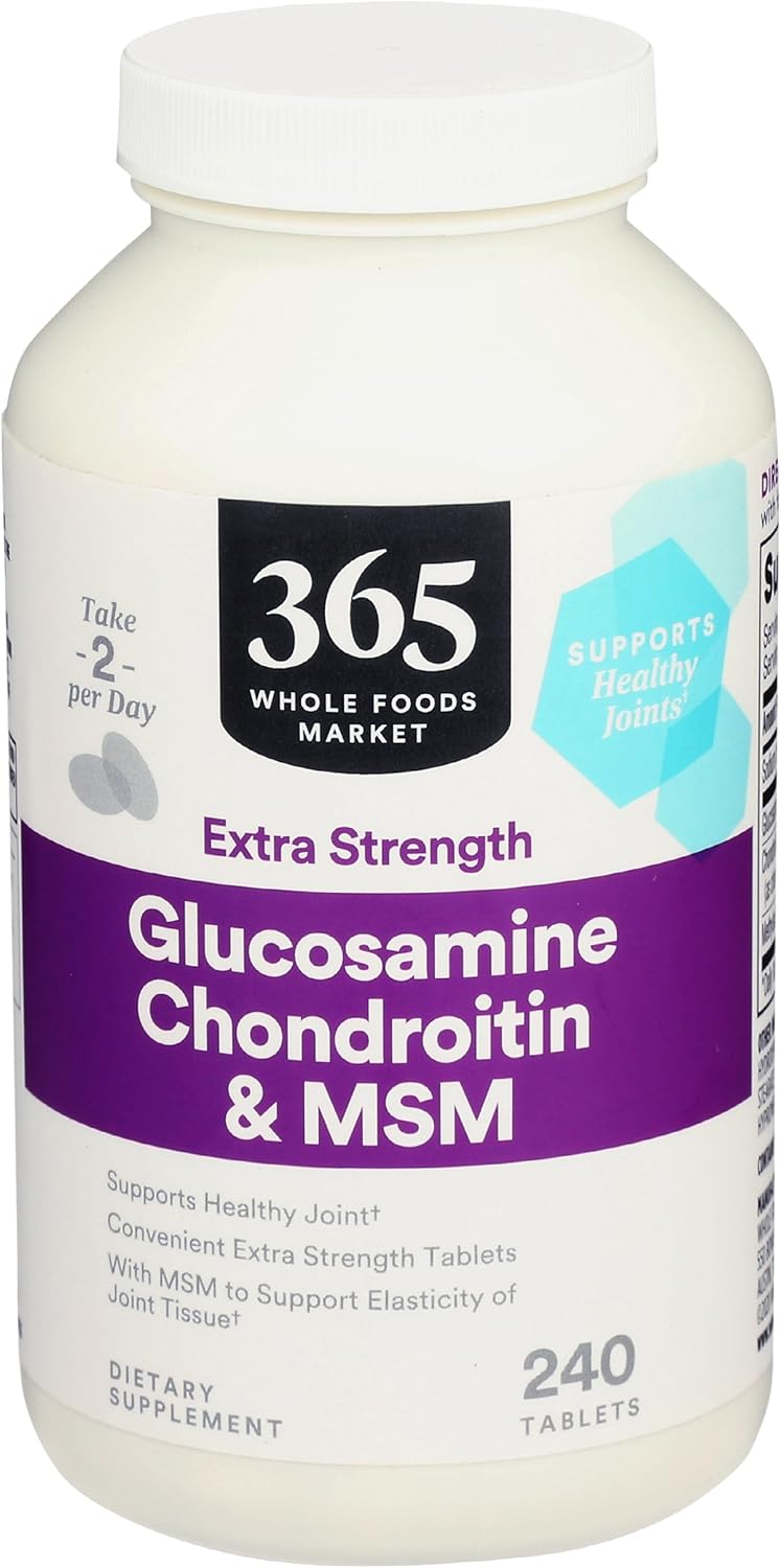 Whole Foods Market 365 Glucosamine Chondroitin X Strength MSM Supplement - 240 Tablets
