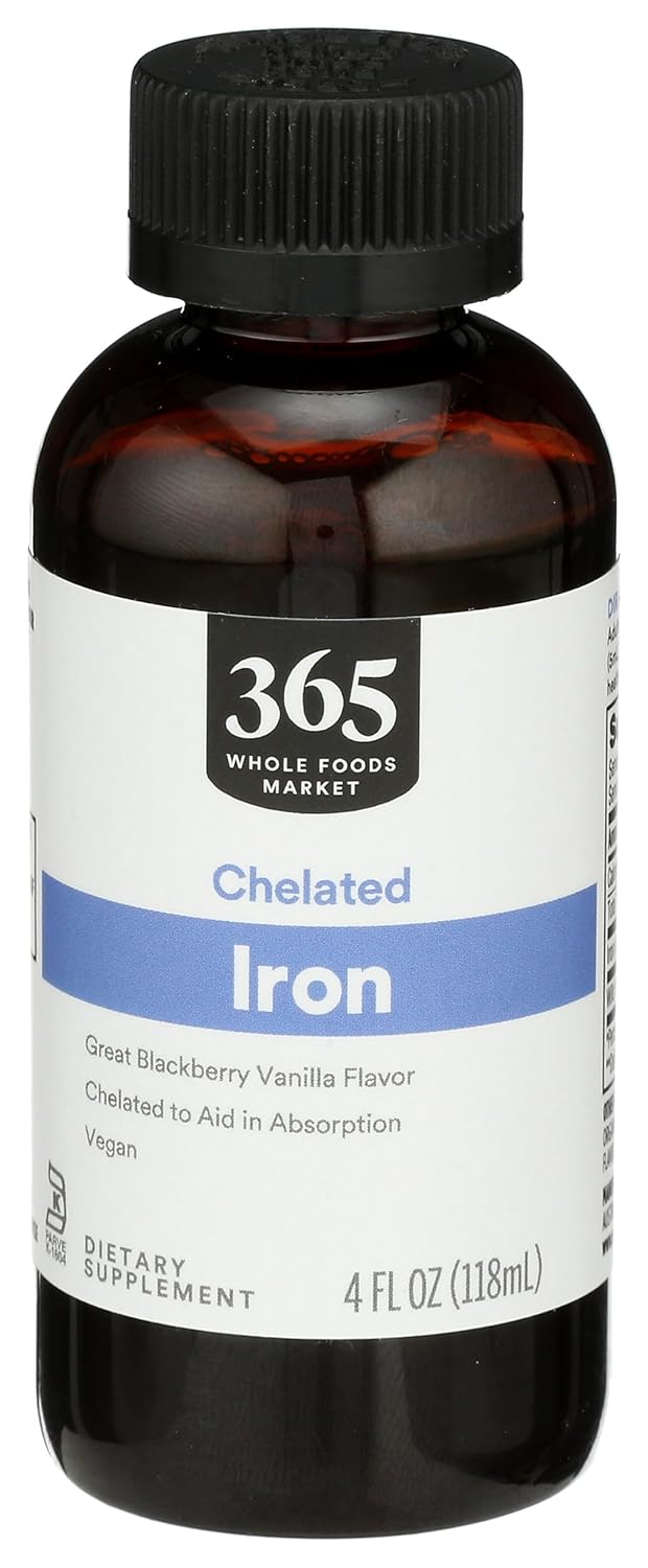 Whole Foods Market 365 Iron Chelated BlackBerry Vanilla Liquid Supplement - 4 Fl Oz