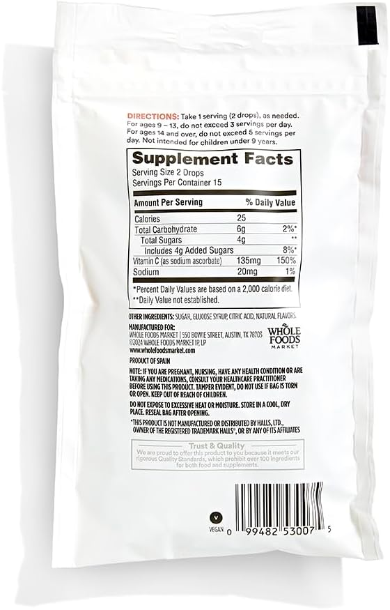 Whole Foods Market 365 Lozenges Vitamin C - 30 Count - Immune Support Supplement