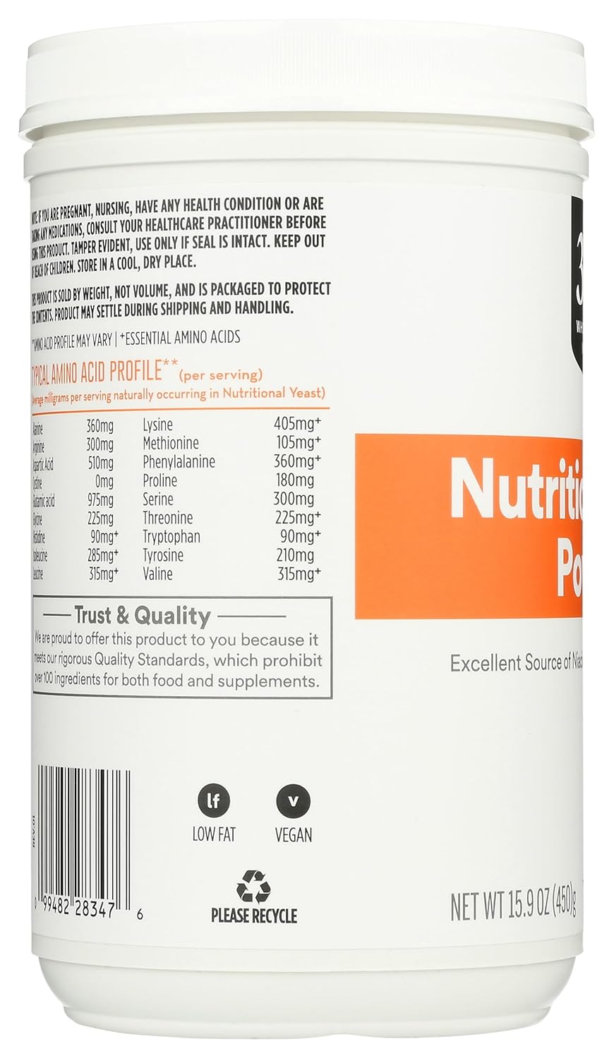 Whole Foods Market 365 Nutritional Yeast 15.9 Ounce - Vegan Superfood Supplement