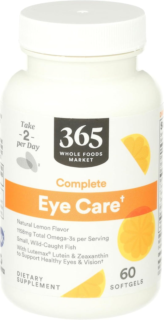 Whole Foods Market 365 Omega Eye Care Lemon Flavor 60 ct Dietary Supplement