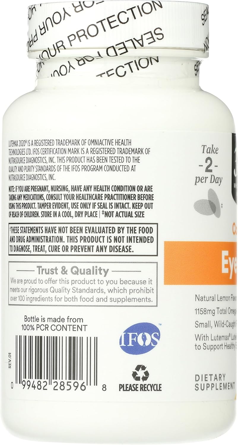Whole Foods Market 365 Omega Eye Care Lemon Flavor 60 ct Dietary Supplement