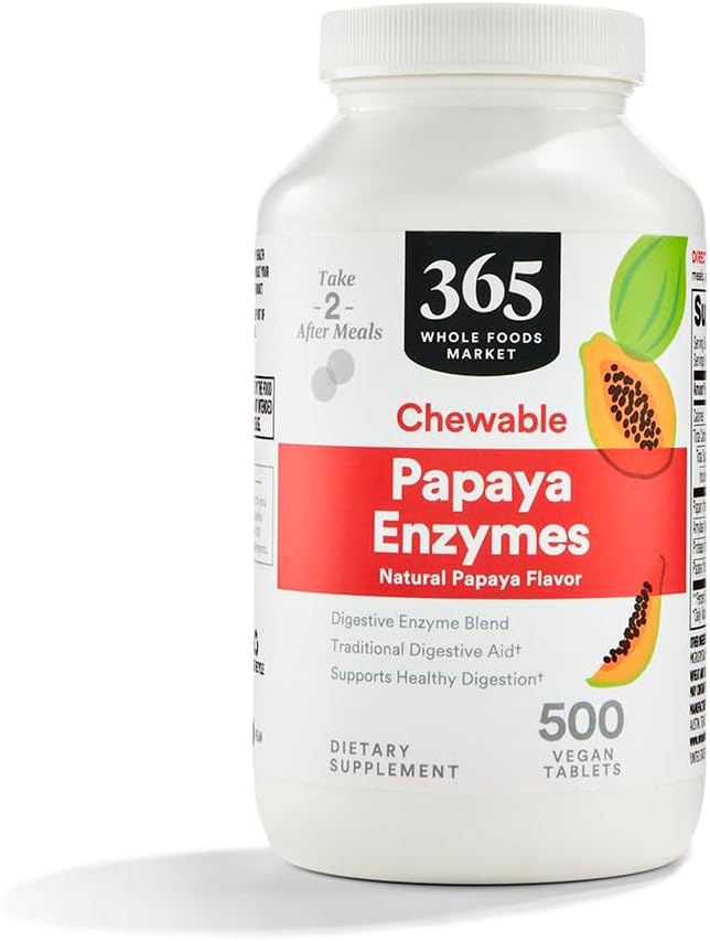 Whole Foods Market 365 Papaya Enzymes - 500 Chewable Tablets