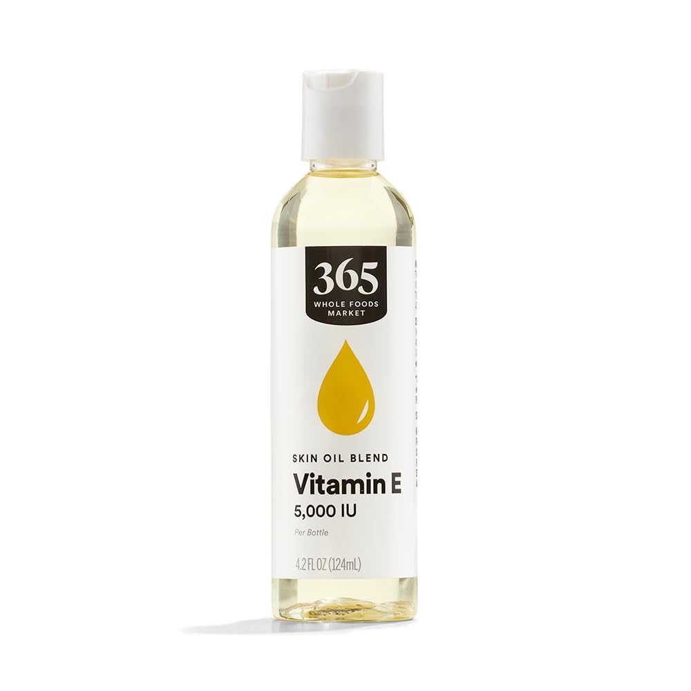 Whole Foods Market 365 Vitamin E Oil 5000 IU 4.2 Fl Oz - Natural Skin Moisturizer & Anti-Aging Treatment