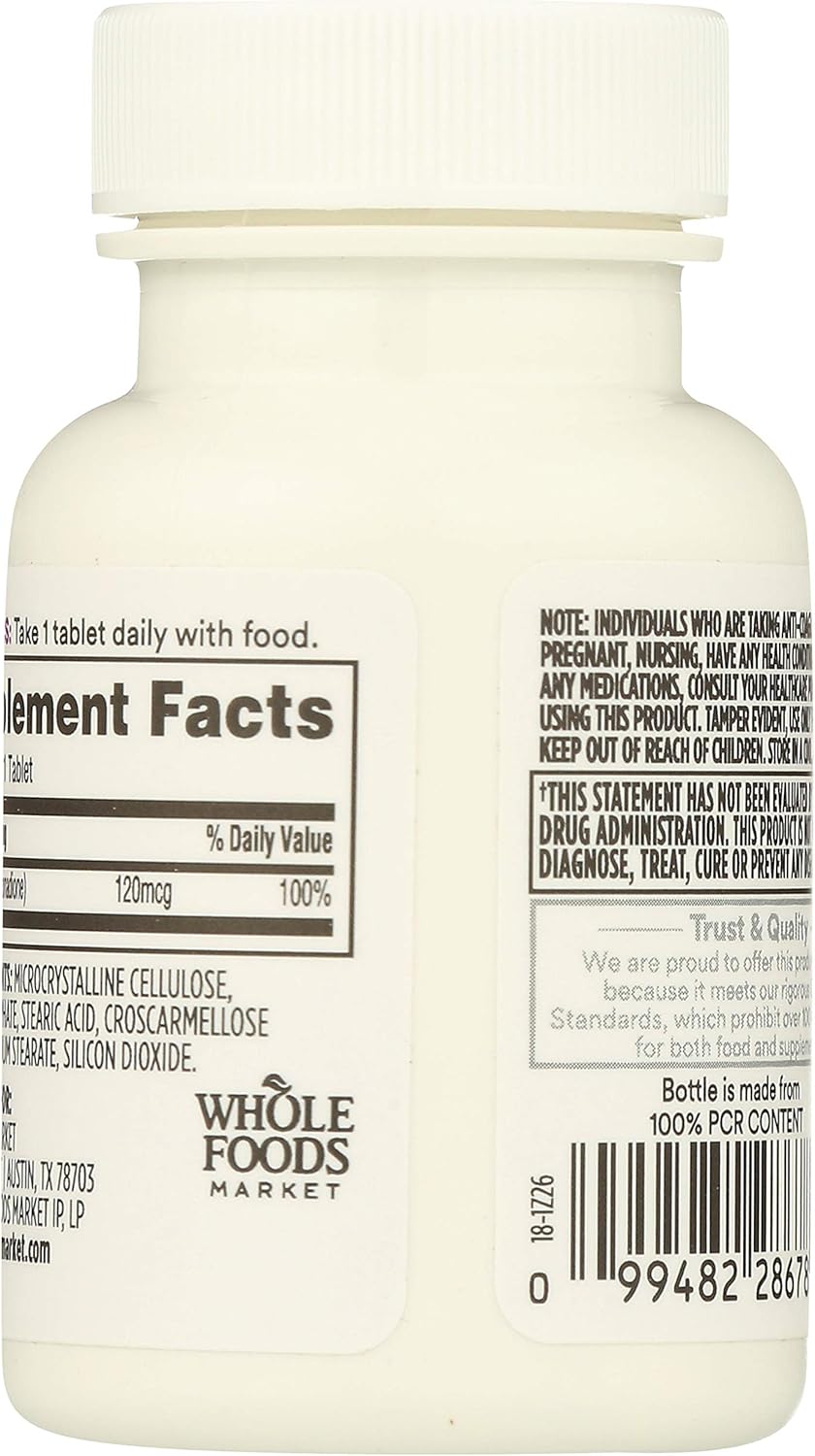 Whole Foods Market 365 Vitamin K 120 MCG Tablets - Pack of 2