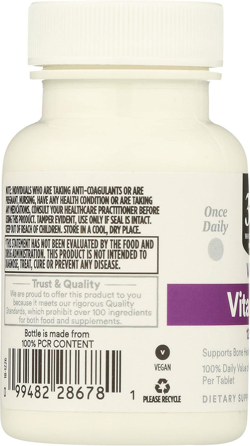 Whole Foods Market 365 Vitamin K 120 MCG Tablets - Pack of 2
