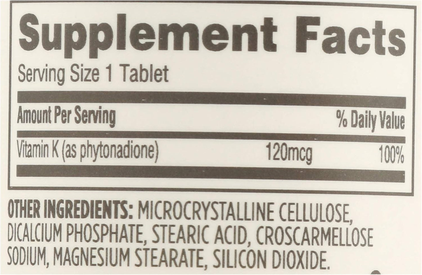 Whole Foods Market 365 Vitamin K 120 MCG Tablets - Pack of 2