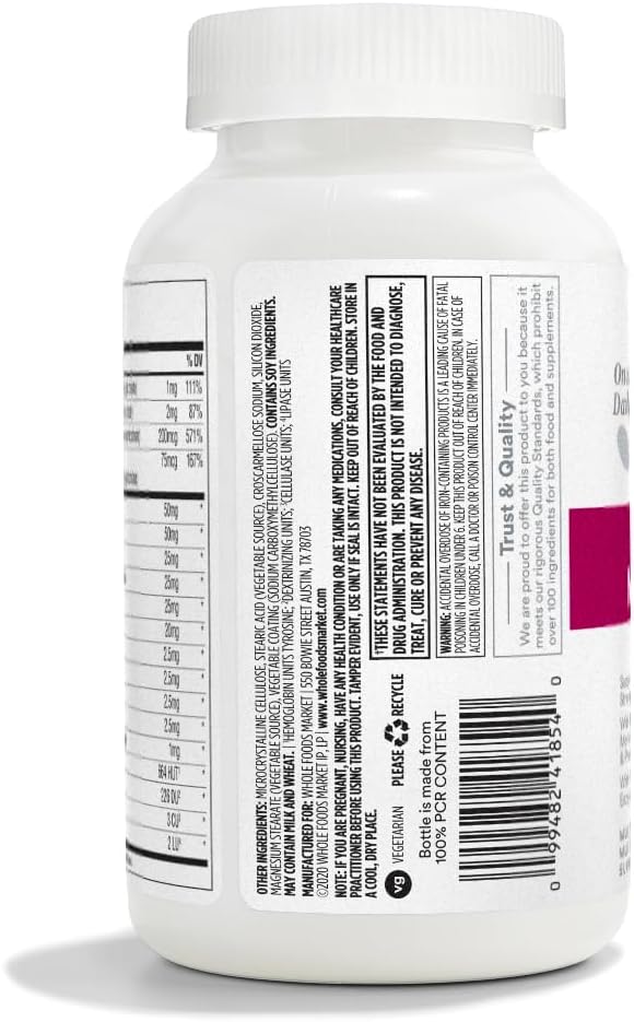 Whole Foods Market 365 Women's One Daily Multivitamin Tablets - 180 Count Bottle