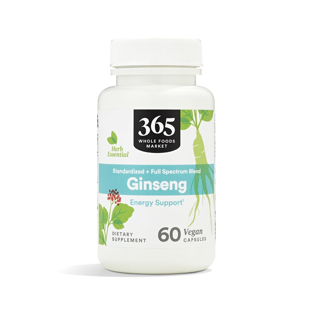 Whole Foods Market Ginseng Capsules - 60 Capsules, 365-Day Supply