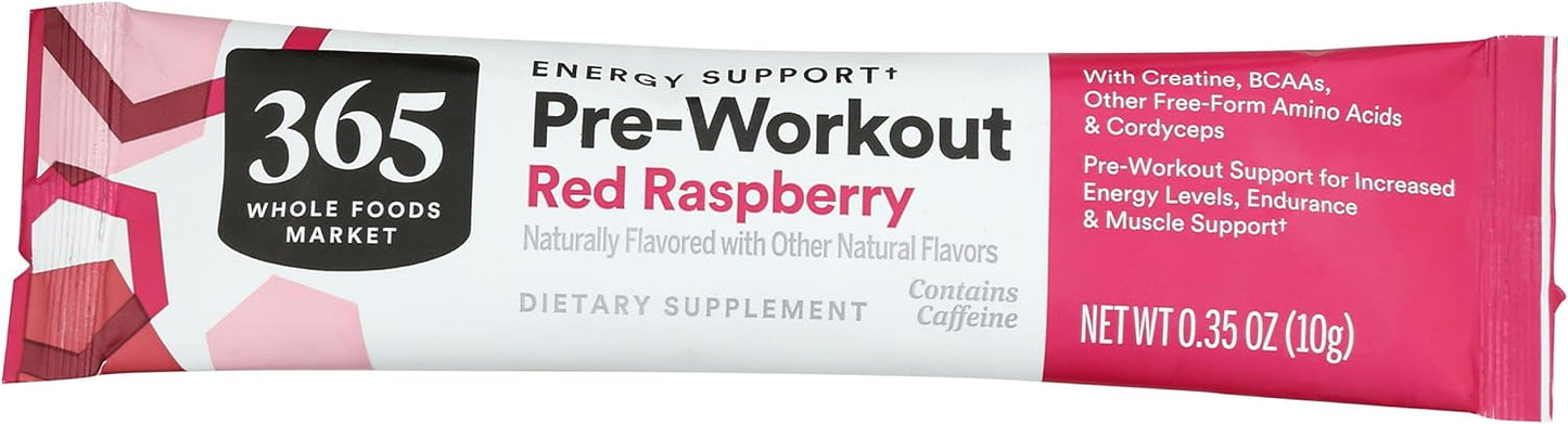 Whole Foods Market Raspberry Red Preworkout Stick Pack - 0.35 Ounce