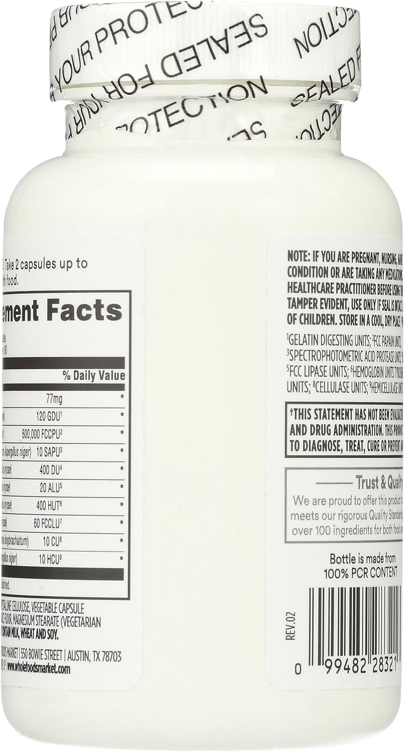 Whole Foods Market Wholezyme 365 Capsules - 180 Count (Pack of 2)