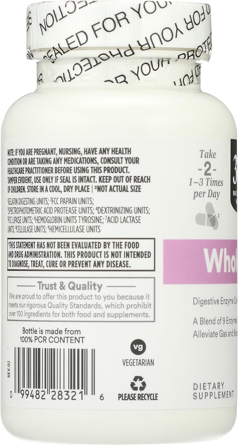 Whole Foods Market Wholezyme 365 Capsules - 180 Count (Pack of 2)