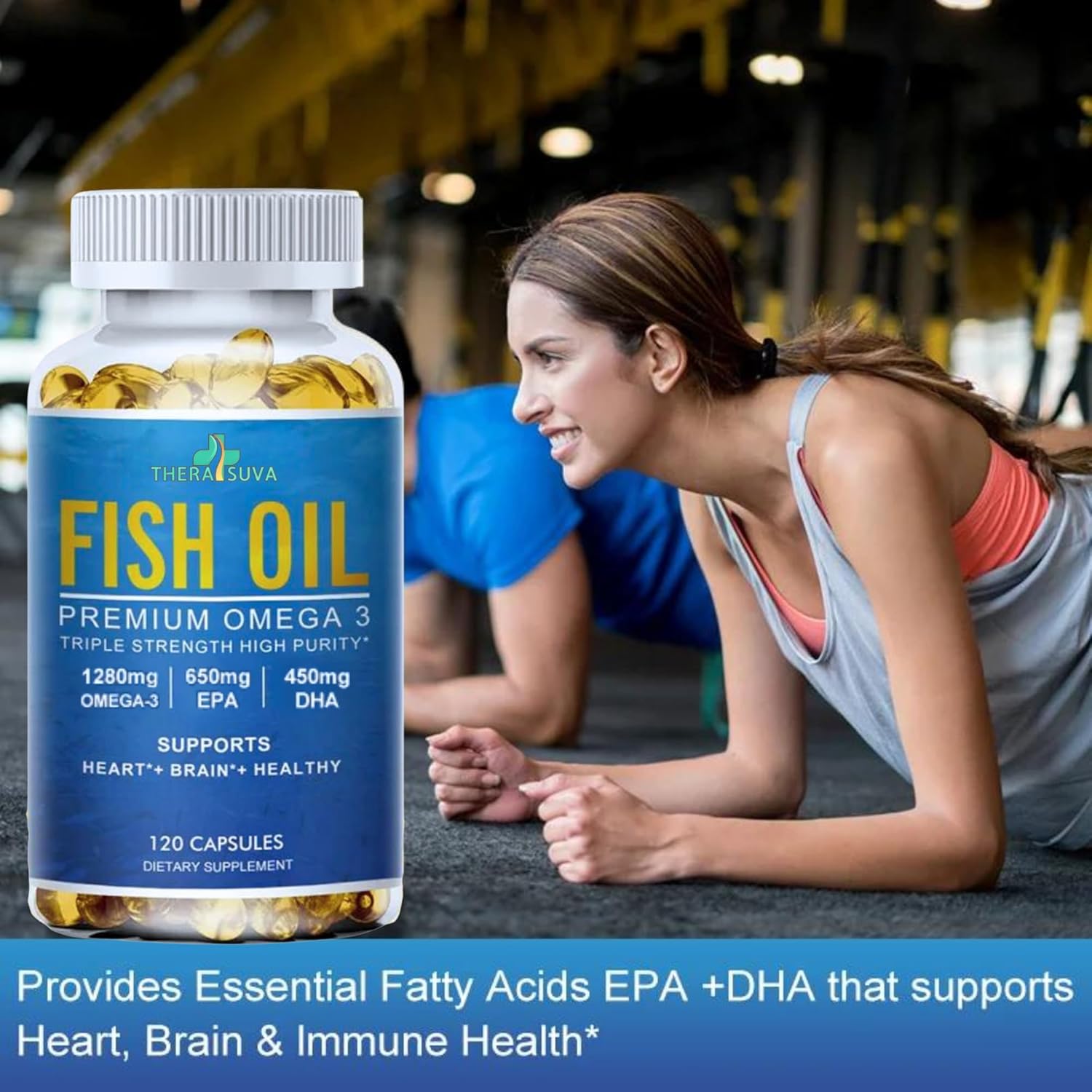 Wild Alaskan Fish Oil Supplement - High Purity Omega-3 with EPA and DHA for Heart and Brain Health - 120 Softgels, 60 Day Supply