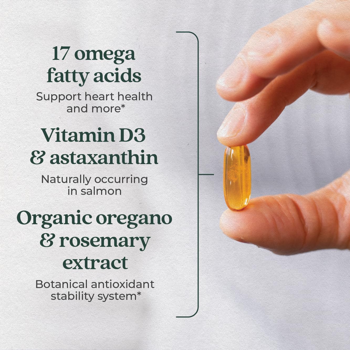 Wild Alaskan Salmon Oil Fish Oil Supplement with Omega-3, Vitamin D3, and Astaxanthin - Sustainably Caught - 120 Softgels, 1000mg