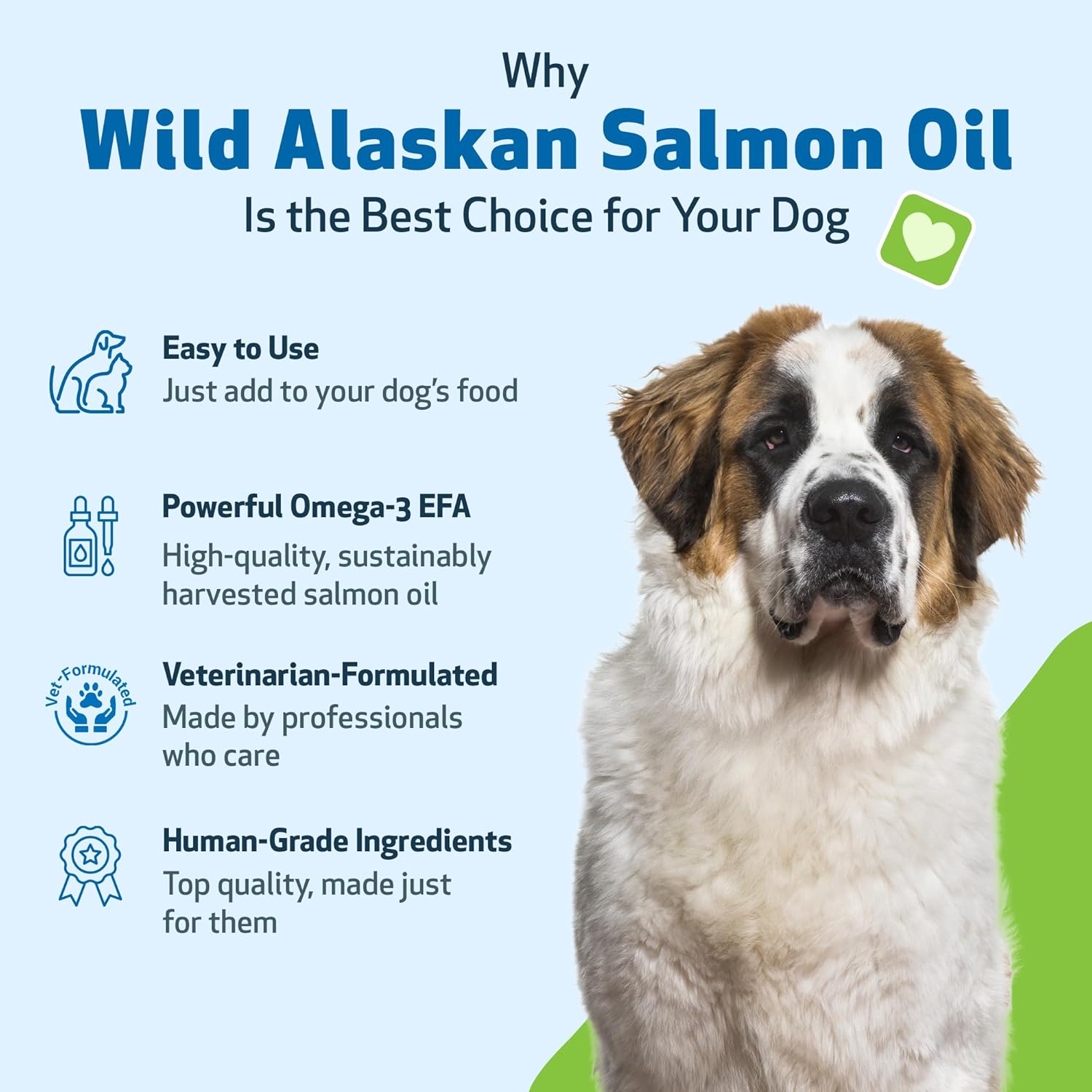 Wild Alaskan Salmon Oil for Dogs - Cold-Processed Omega-3 Fish Oil for Healthy Coat, Skin, Joints - EPA, DHA - 16 fl oz