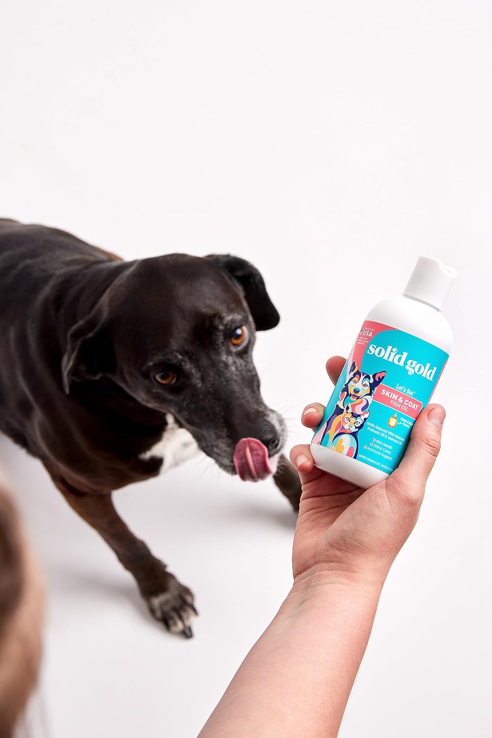 Wild Alaskan Salmon Oil for Dogs & Cats - Omega 3 Pollock Oil Blend with EPA & DHA - Skin and Coat Support - Immune System Health - 8 oz Bottle