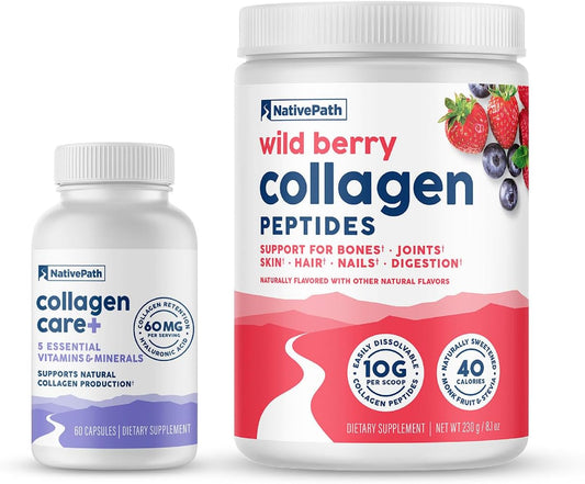 Wild Berry Collagen and Collagen Care+ Duo by NativePath