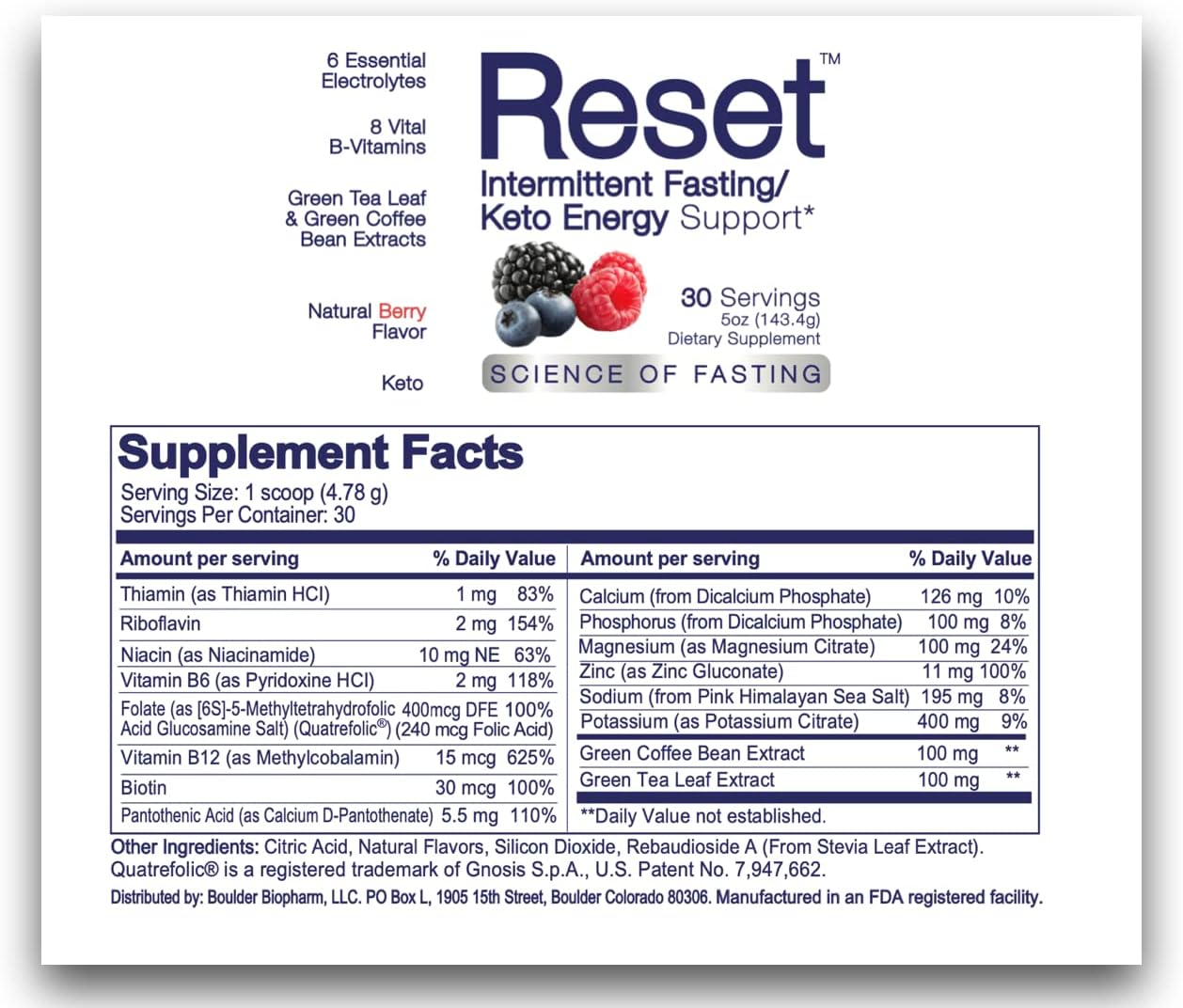 Wild Berry Energy Electrolyte Supplement with Methyl B12, Folate, Pink Sea Salt, Green Tea, & Coffee Bean Extracts - Super B Complex, Biotin, Zinc, 72 Trace Minerals