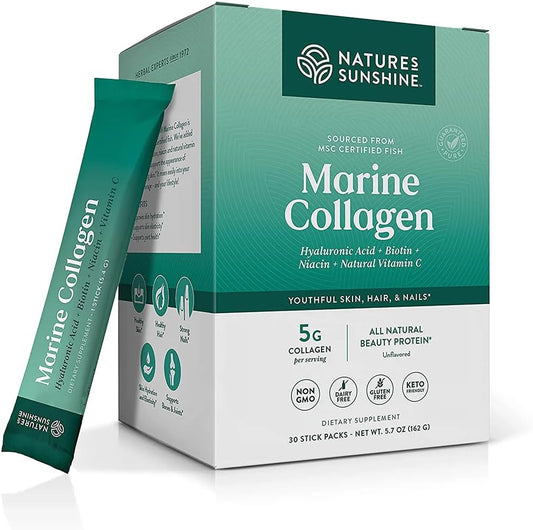 Wild-Caught Alaskan Pollock Collagen Powder Sticks for Skin and Joint Health