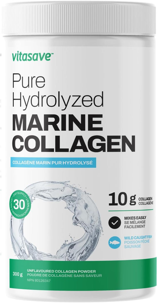 Wild-Caught Marine Collagen Peptides Powder - Non-GMO, Hydrolyzed - Supports Skin, Hair, Nails, Joints - Unflavored - 30 Day Supply