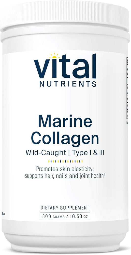 Wild-Caught Marine Collagen Powder for Hair, Skin, Nails & Joints - Unflavored Type I & III Collagen Supplement - 300g