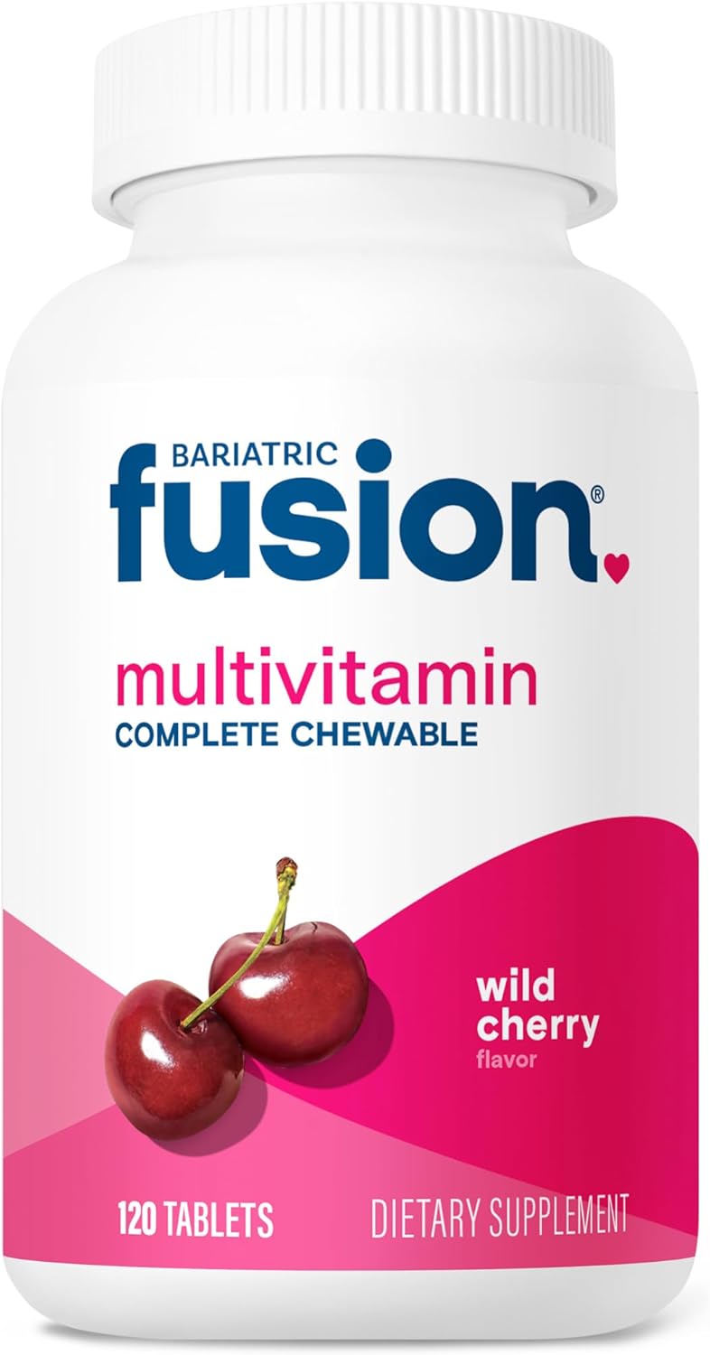 Wild Cherry Chewable Bariatric Multivitamin with Iron - 120 Tablets for Gastric Bypass & Sleeve Gastrectomy