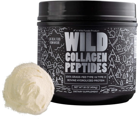 Wild Foods Collagen Peptides Powder - Unflavored Protein for Men & Women | Non-GMO, Keto & Paleo Friendly - 16 oz