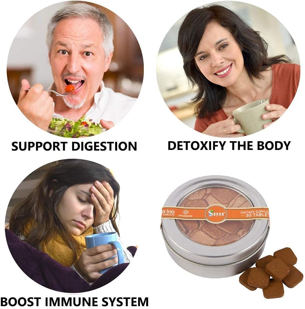 Wild-Harvested Sayan Siberian Afternoon Instant Chaga Mushroom Tea with Reishi and Ginger Root - 30 Pcs - Premium Raw and Extract Blend - Immune Support Antioxidant