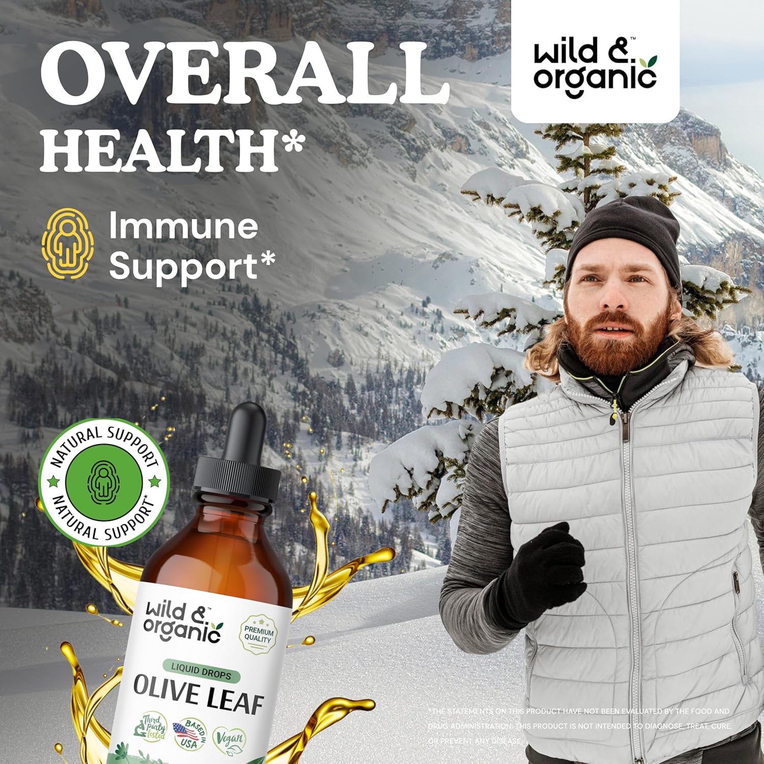 Wild & Organic Olive Leaf and Astragalus Tincture Bundle - 4 fl oz each