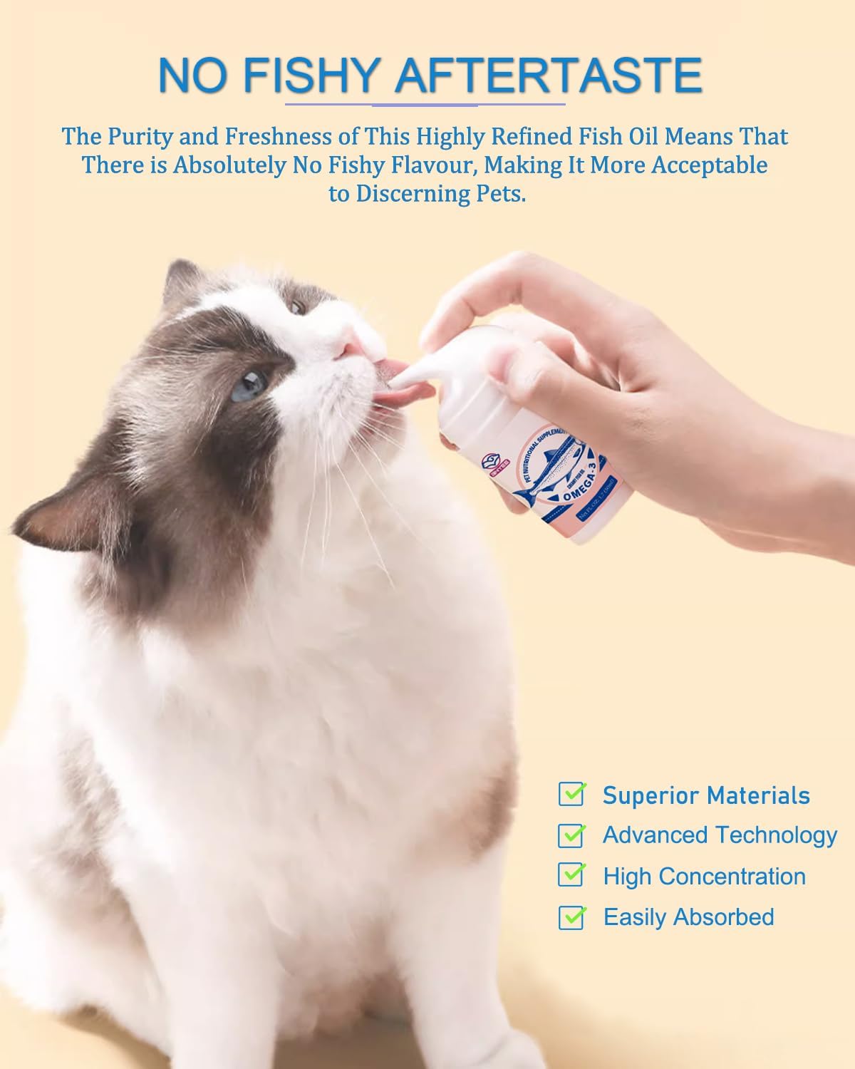 Wild Salmon Fish Oil for Small Dogs & Cats - Omega 3 Skin & Coat Support Supplement - Concentrated EPA + DHA for Joint & Heart Health