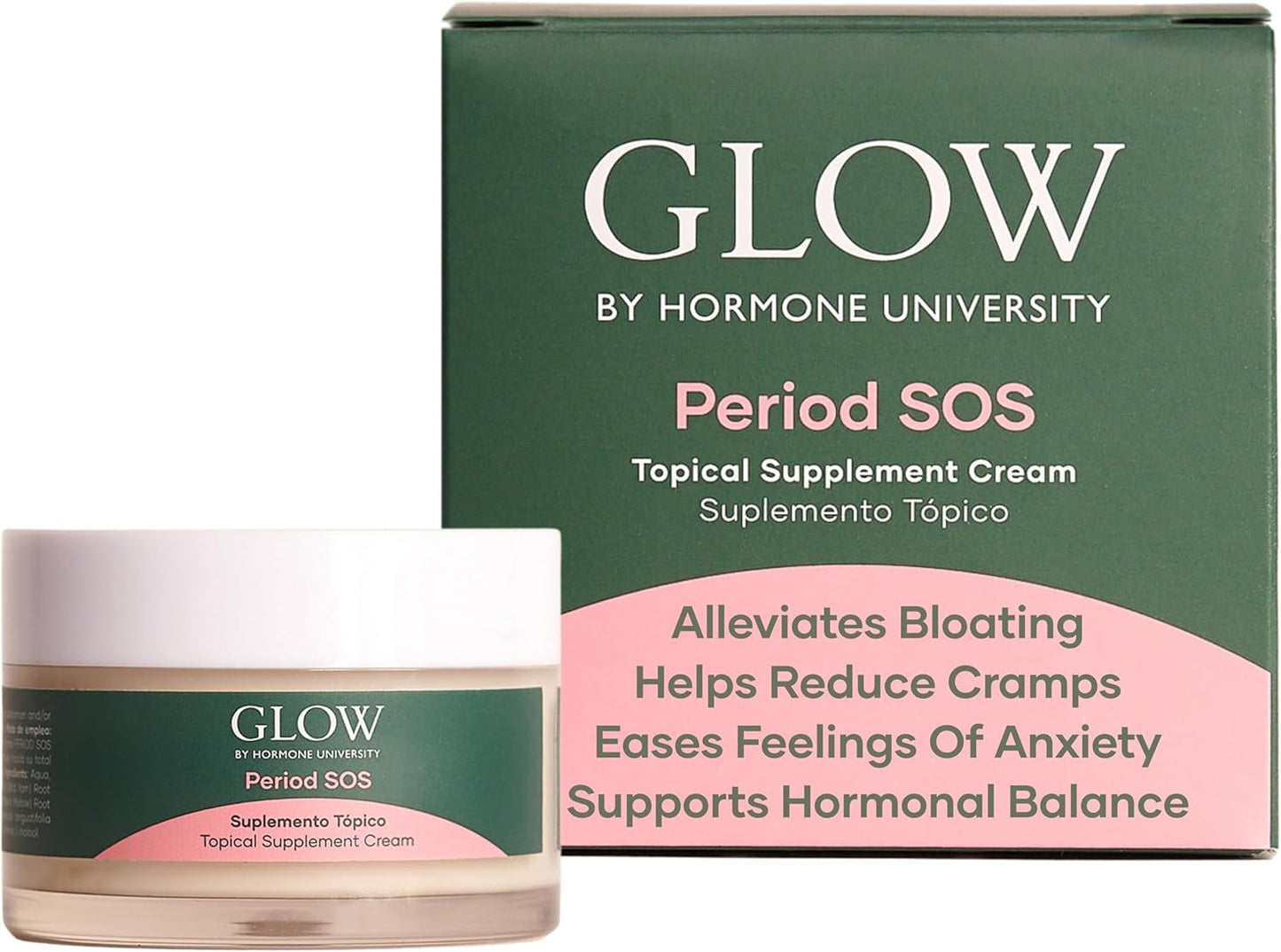 Wild Yam Cream for PMS Relief - Hormone Balance & Bloating Relief - 1 Month Supply - Topical Supplement for Women's Periods