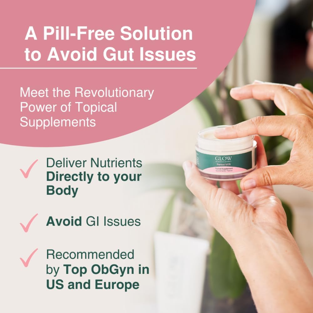 Wild Yam Cream for PMS Relief - Hormone Balance & Bloating Relief - 1 Month Supply - Topical Supplement for Women's Periods