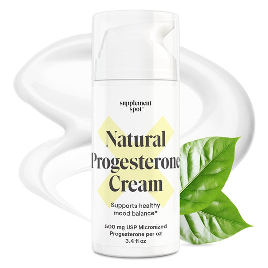 Wild Yam Progesterone Cream for Menopause Relief & Hormone Balance - Natural Micronized Bioidentical Formula (3.4 oz)
