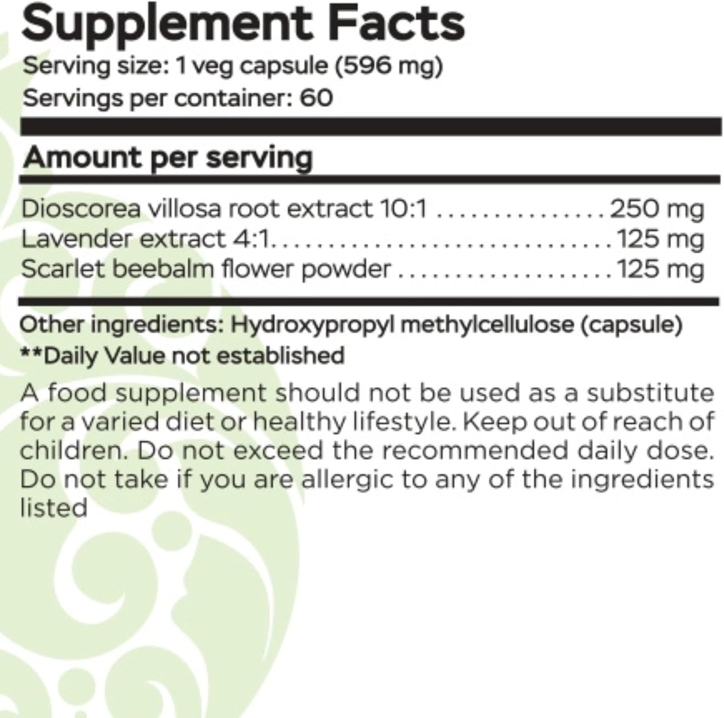 Wild Yam Root Capsules for Menopause Support and Hormone Balance - 60 Veg Capsules