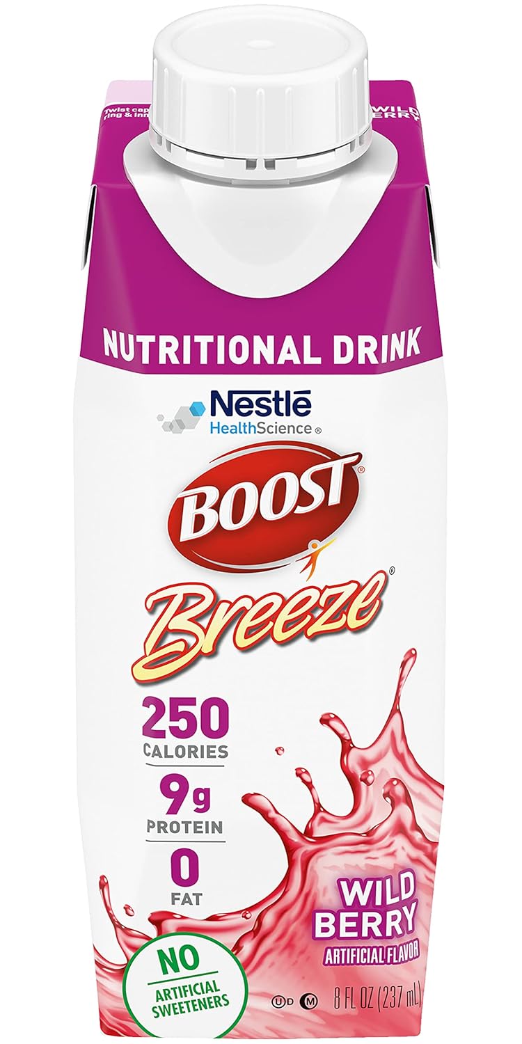 Wildberry Boost Breeze Nutritional Drink - 8 Fl Oz, Pack of 6