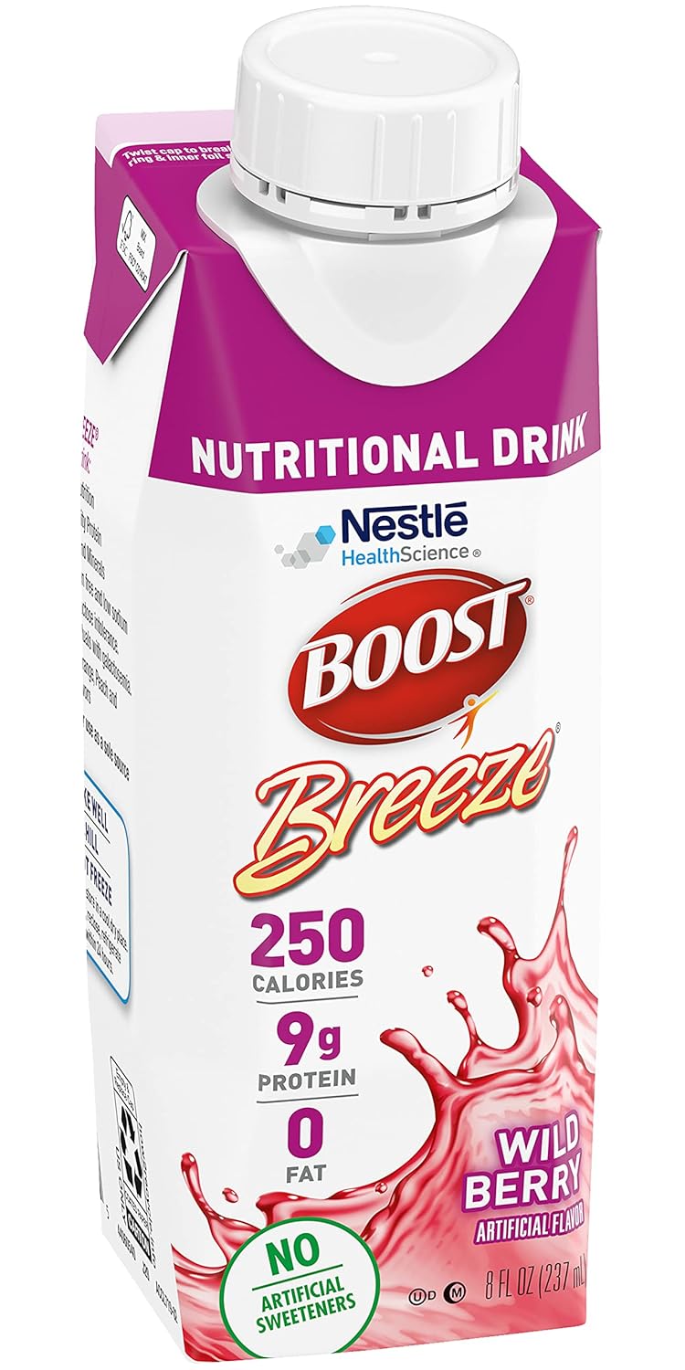 Wildberry Boost Breeze Nutritional Drink - 8 Fl Oz, Pack of 6